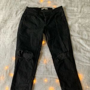 Garage Black Distressed Jeans
